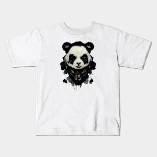 Angry panda portrait Kids T-Shirt